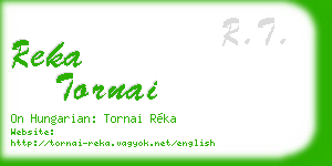 reka tornai business card